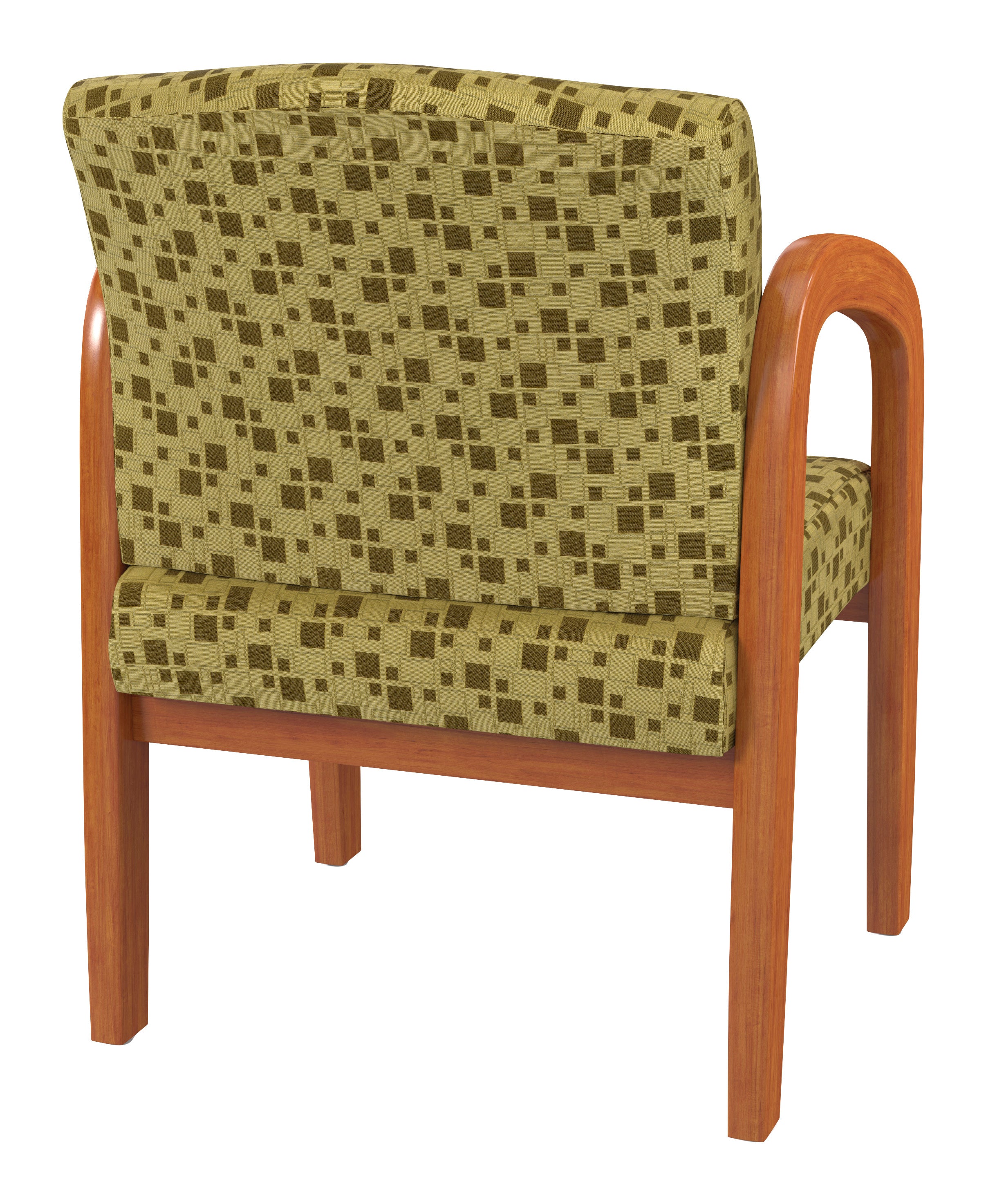 Medium Oak Finish Wood Visitor Chair 2